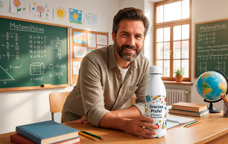 Botella personalizada para profesores